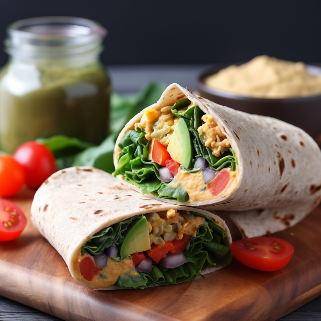 Hummus in sandwiches and wraps. 